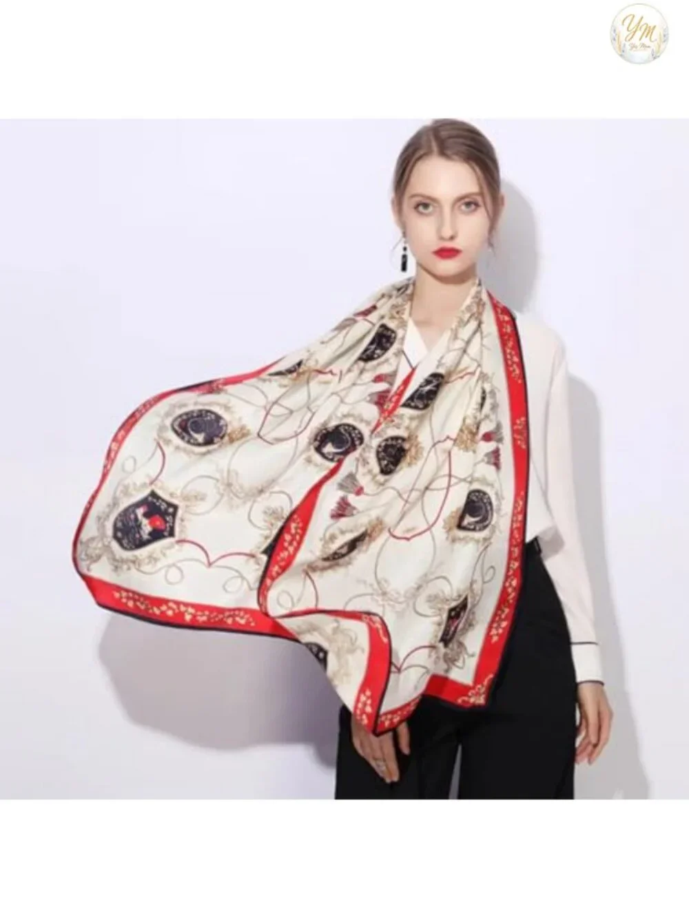 100% Pure Mulberry Silk Long Scarf Women Oblong Shawl Wrap Gift